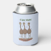 オーストラリアおもしろいのemuトリオ漫画イラストレーション 缶クーラー (缶裏面)