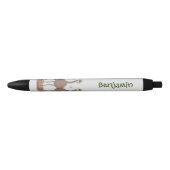 オーストラリアおもしろいのemuトリオ漫画イラストレーション 黒ボールペン (正面)