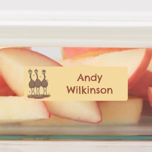 オーストラリアおもしろいのemuトリオ漫画パーソナライズされた ラベル (貼付)