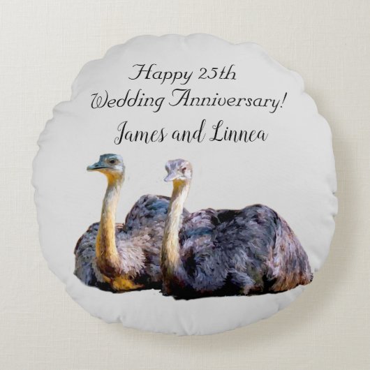 オーストラリアおもしろいダリッヒイラストレーション ラウンドクッション (正面)