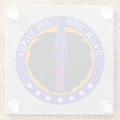 オーストラリアおもしろい引用文カソウィル鳥の漫画 ガラスコースター (裏面)