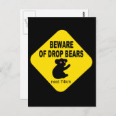 オーストラリアおもしろい徴候。ドログマに用心。 ポストカード (正面/裏面)