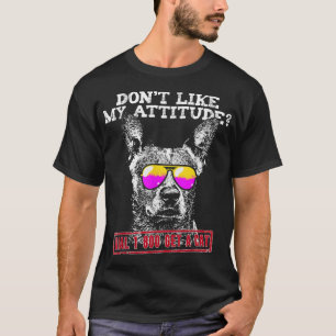 オーストラリアおもしろい牛の犬の態度シャツ Tシャツ