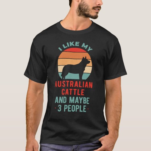 オーストラリアおもしろい牛 Tシャツ (正面)