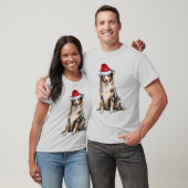 オーストラリアおもしろい羊飼いクリスマス犬 Tシャツ (ユニセックス)