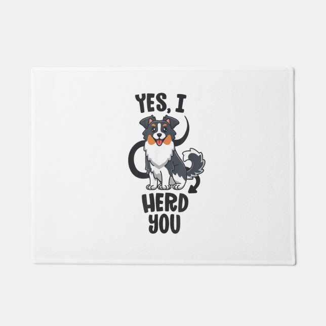 オーストラリアおもしろい羊飼い母ギフトオーストラリアYesI H ドアマット (正面)