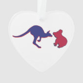 オーストラリアおよび統一された州国旗のハート オーナメント (裏面)