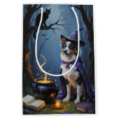 オーストラリアお洒落の羊飼い絵を描ハロウィン ミディアムペーパーバッグ (正面)