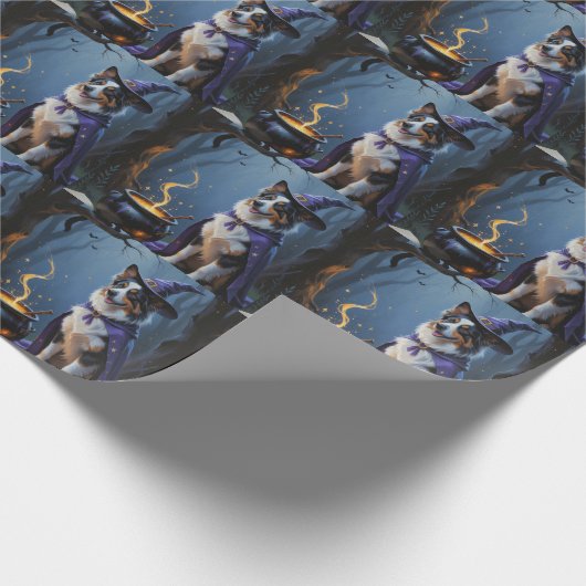 オーストラリアお洒落の羊飼い絵を描ハロウィン ラッピングペーパー (角)