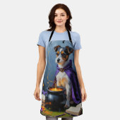 オーストラリアお洒落テリア絵を描ハロウィン エプロン (着用した状態)