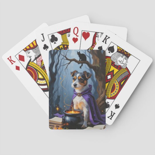 オーストラリアお洒落テリア絵を描ハロウィン トランプ (裏面)