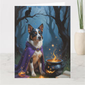 オーストラリアお洒落牛ハロウィン絵を描ズ カード (正面)