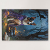 オーストラリアお洒落牛ハロウィン絵を描ズ ジグソーパズル (横)