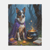 オーストラリアお洒落牛ハロウィン絵を描ズ フリースブランケット (正面)