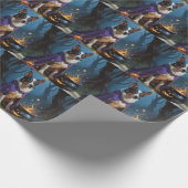 オーストラリアお洒落牛ハロウィン絵を描ズ ラッピングペーパー (角)