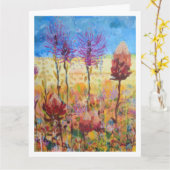 オーストラリアからのオーストラリアの野生の花の芸術の挨拶 カード (黄色い花)