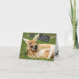 オーストラリアからのクリスマスカード； kangaroo カード