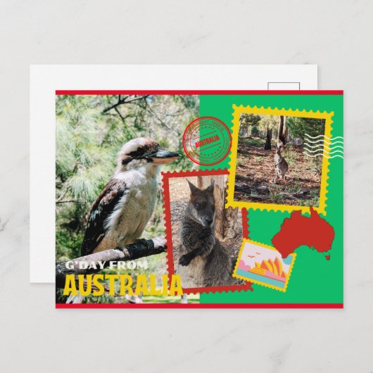 オーストラリアからのグデイ ポストカード (正面/裏面)