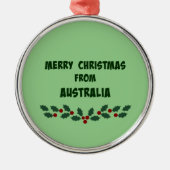 オーストラリアからメリークリスマス メタルオーナメント (正面)