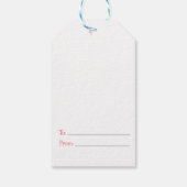 オーストラリアかわいいカンガルーのクリスマス ギフトタグ (裏面)