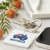 オーストラリアかわいいフュージョンはっきりした- & Adorable キーホルダー (正面右)