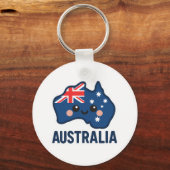オーストラリアかわいいフュージョンはっきりした- & Adorable キーホルダー (裏面)