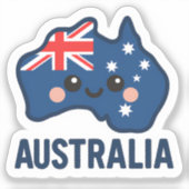 オーストラリアかわいいフュージョンはっきりした- & Adorable シール (正面)