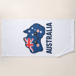 オーストラリアかわいいフュージョンはっきりした- & Adorable ビーチタオル