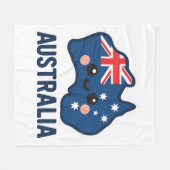 オーストラリアかわいいフュージョンはっきりした- & Adorable フリースブランケット (正面(横))