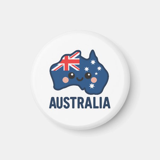 オーストラリアかわいいフュージョンはっきりした- & Adorable マグネット (正面)