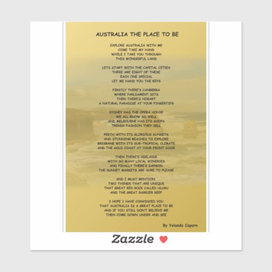 オーストラリアがステッカーになる場所 シール (シート)