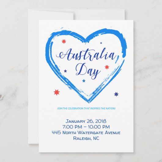"オーストラリアが大好き" オーストラリアの日 1月26日 シーズンカード (正面)