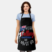 オーストラリアが電話をかけ、私はオーストラリアの贈り物に行かなければならない エプロン (着用した状態)