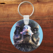 オーストラリアで救出されたマグパイをブブ キーホルダー (正面)