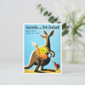 オーストラリアとニュージーランドのヴィンテージ旅行 ポストカード (スタンド正面)