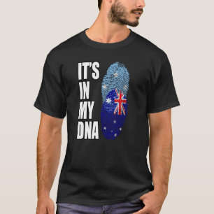 オーストラリアとミクロネシアのミックスDNA伝統国旗 Tシャツ