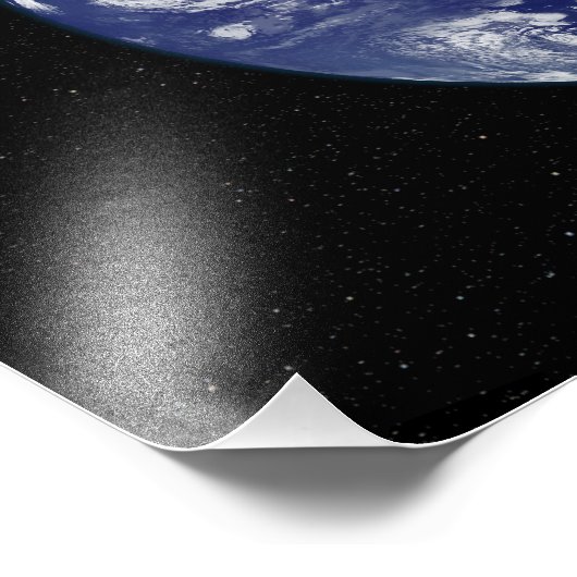 オーストラリアと海を中心とした完全に照らされた地球 フォトプリント (角)