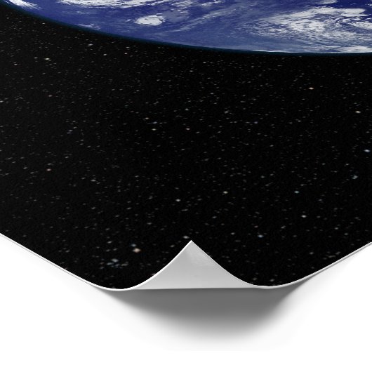 オーストラリアと海を中心とした完全に照らされた地球 ポスター (角)