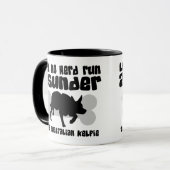 オーストラリアにケルピーの集まること マグカップ (正面左)