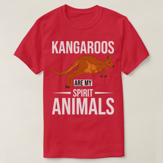 オーストラリアのおもしろい有袋精霊動物カンガルー Tシャツ (デザイン正面)