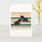 オーストラリアのかわいい動物たち カード (黄色い花)