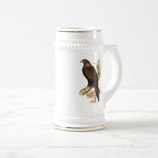 オーストラリアのくさびによって後につかれるワシ。 巨大な肉食鳥 ビールジョッキ (正面右)