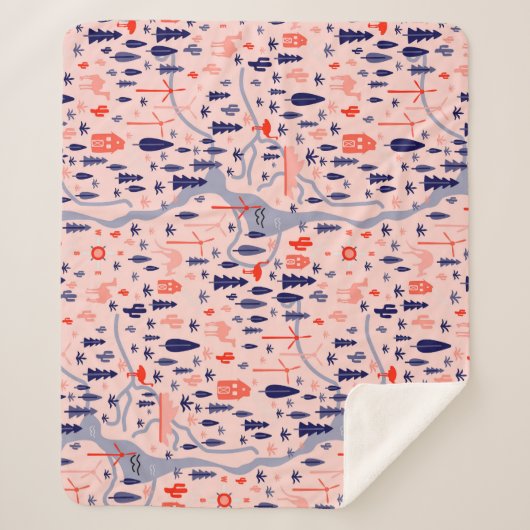 オーストラリアのアイコン、シームレスな装飾パターン。 シェルパブランケット (正面)