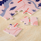 オーストラリアのアイコン、シームレスな装飾パターン。 ジグソーパズル (側面)
