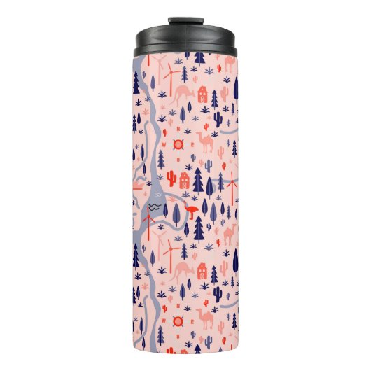 オーストラリアのアイコン、シームレスな装飾パターン。 タンブラー (正面)