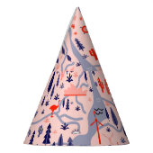 オーストラリアのアイコン、シームレスな装飾パターン。 パーティーハット (左)