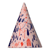 オーストラリアのアイコン、シームレスな装飾パターン。 パーティーハット (右)