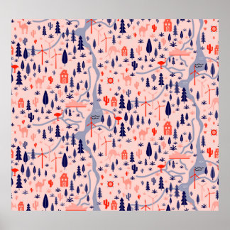 オーストラリアのアイコン、シームレスな装飾パターン。 ポスター