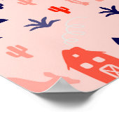 オーストラリアのアイコン、シームレスな装飾パターン。 ポスター (角)