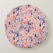 オーストラリアのアイコン、シームレスな装飾パターン。 ラウンドクッション (裏面)